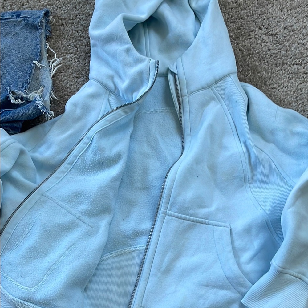 lululemon athletica Light Blue Cowl Neck Sweater